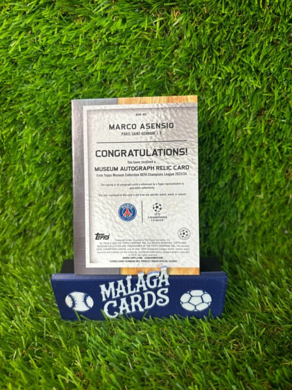 Marco Asensio - Topps Museum 2023-2024 - Patch + Autógrafo /99 - Imagen 2