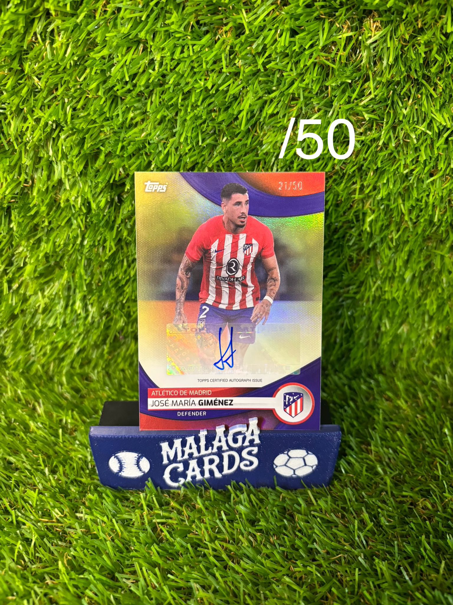 José María Giménez - Topps Team Set Atlético de Madrid 2023-2024 - Autógrafo /50