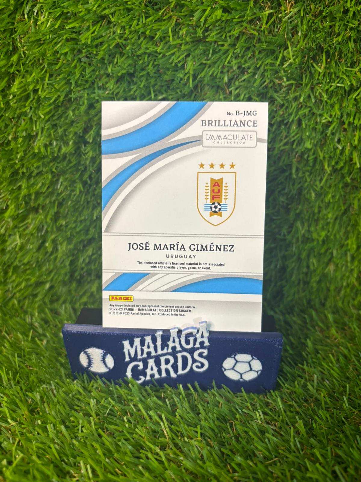 José María Giménez - Panini Immaculate 2022-2023 - Patch /99 - Imagen 2