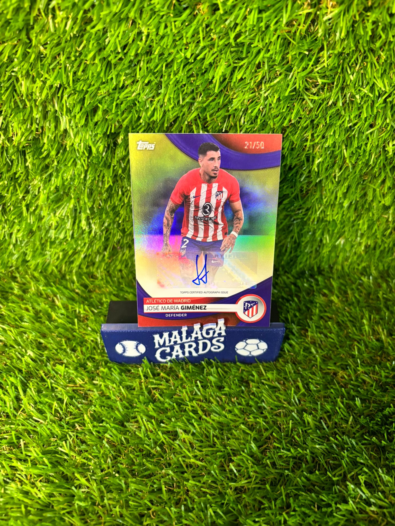 José María Giménez - Topps Team Set Atlético de Madrid 2023-2024 - Autógrafo /50 - Imagen 3
