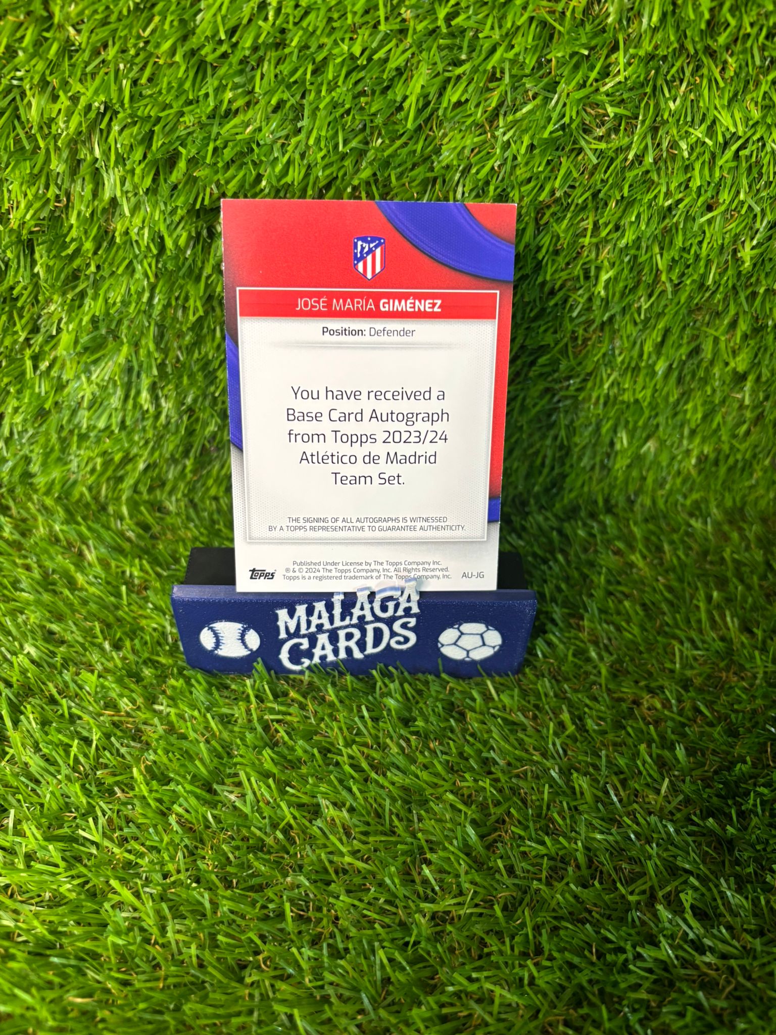 José María Giménez - Topps Team Set Atlético de Madrid 2023-2024 - Autógrafo /50 - Imagen 4
