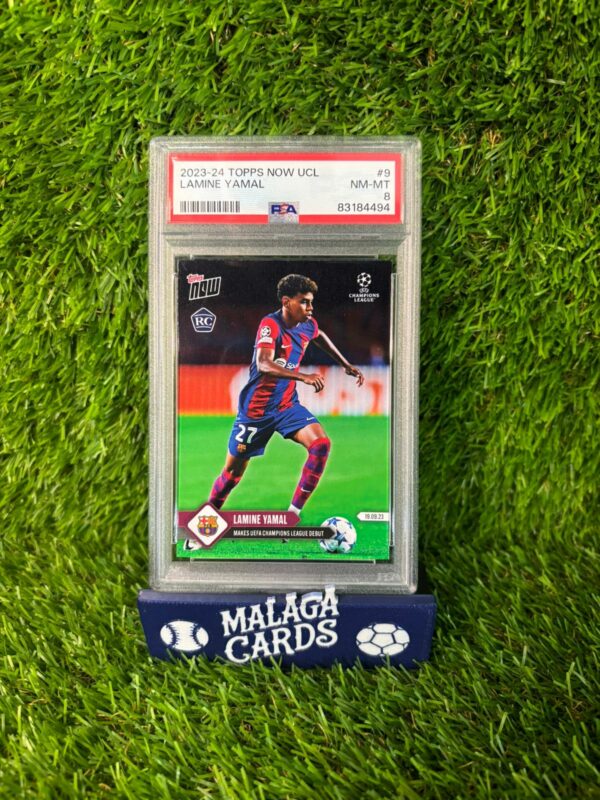Lamine Yamal - Topps Now UCL 2023-24 - Debut Champions League gradeada NM-MT 8