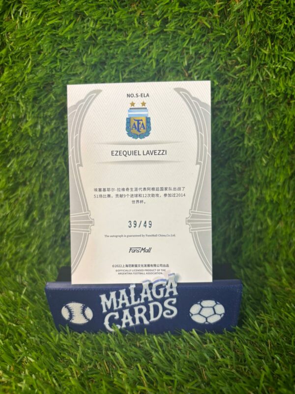 Ezequiel Lavezzi /49 - Fansmall Argentina 2022 - Autógrafo - Imagen 2