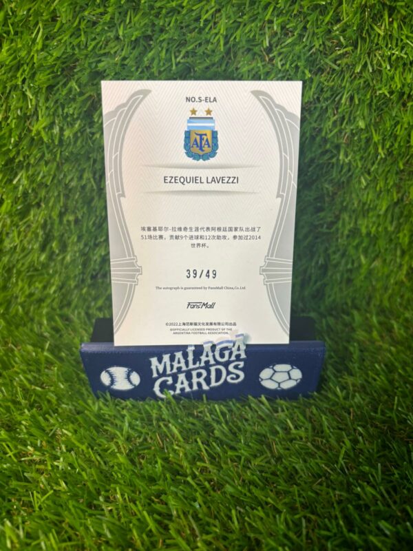 Ezequiel Lavezzi /49 - Fansmall Argentina 2022 - Autógrafo - Imagen 4
