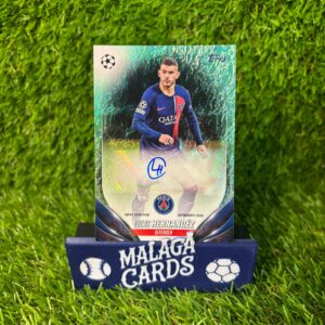 Cromo autografiado Lucas Hernández PSG Topps UCC 2023-2024