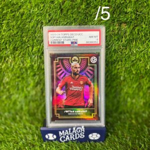 Sofyan Amrabat - Topps Deco UCC 2023-24 - Current Stars Pink /5 gradeada NM-MT 8
