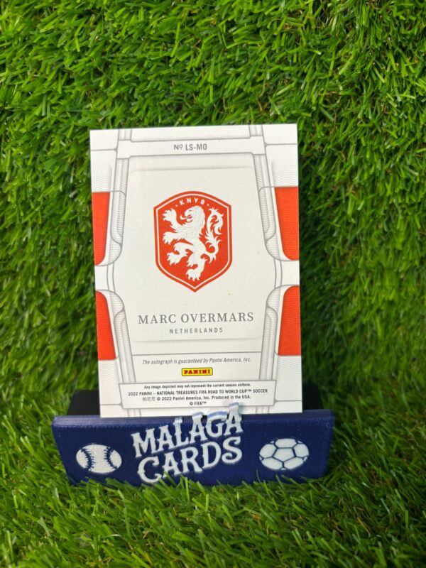 Marc Overmars - Panini National Treasures 2022 - Autógrafo /49 - Imagen 2