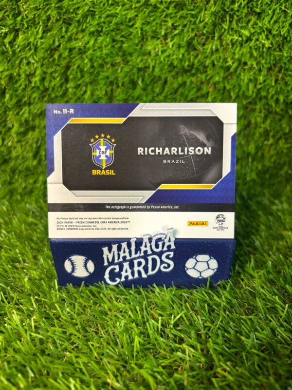 Cromo autografiado Richarlison Brasil Panini Prizm Copa América 2024 - Imagen 2