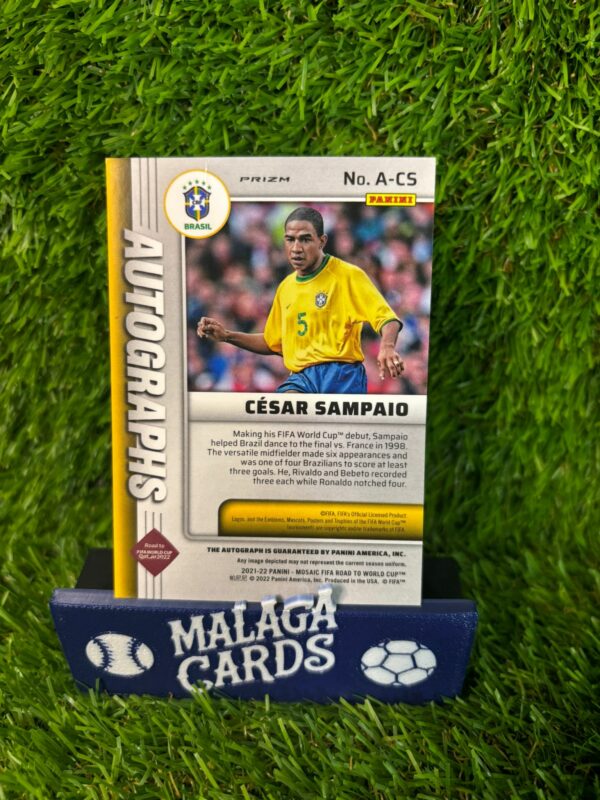 César Sampaio - Panini Mosaic 2021-2022 - Autógrafo Brasil - Imagen 2