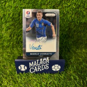 Cromo autografiado Marco Verratti Italia Panini Prizm Euro 2016