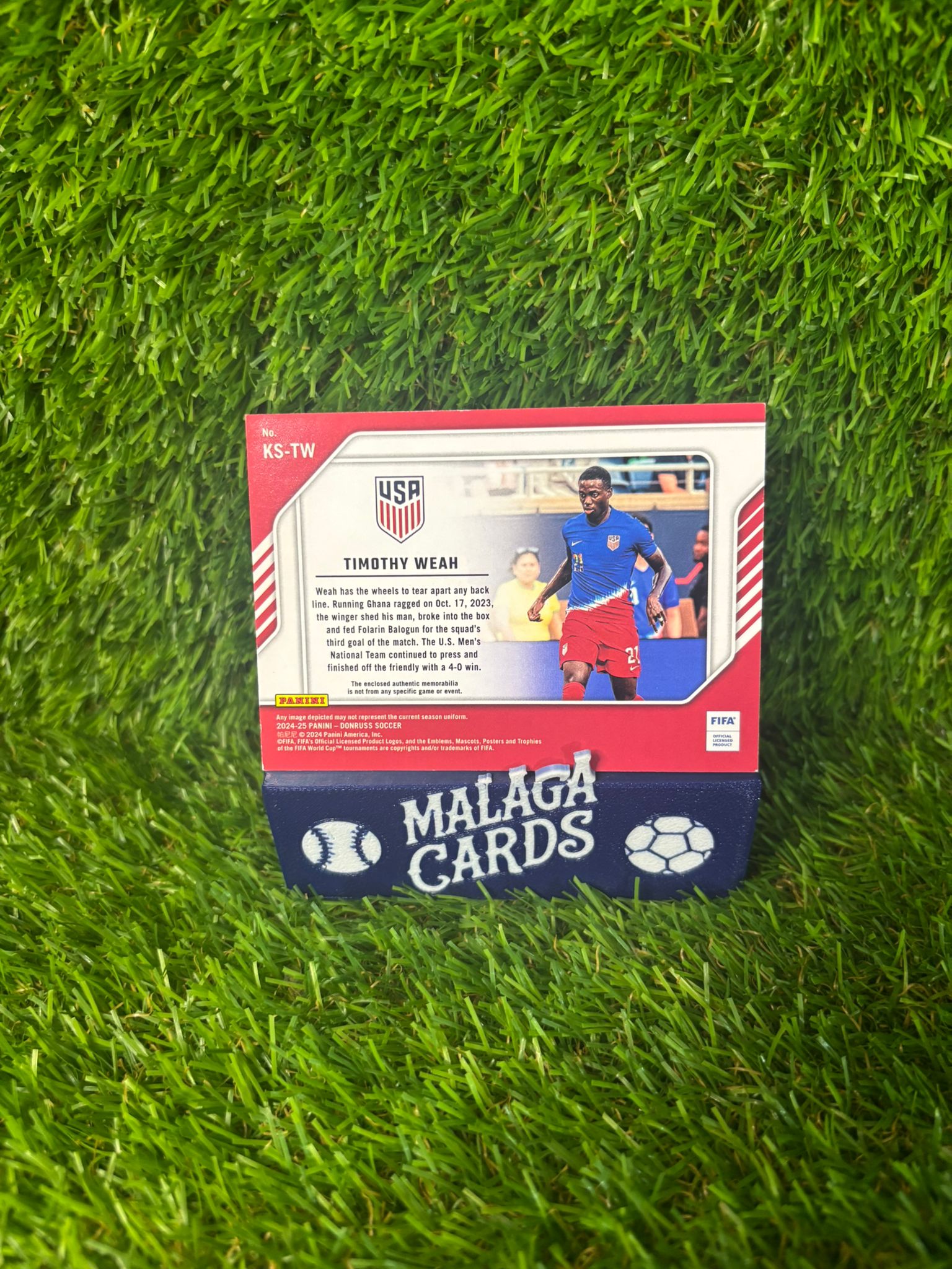 Timothy Weah - Panini Donruss 2024-2025 - Patch - Imagen 2