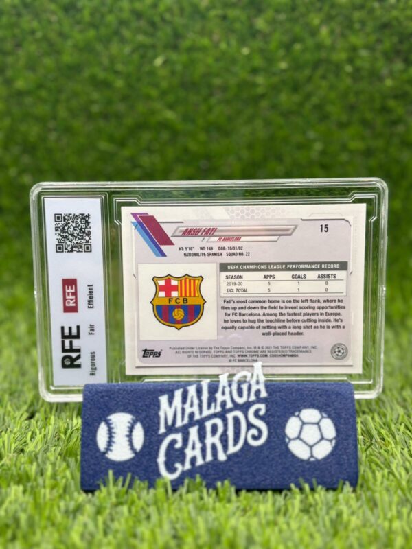 Ansu Fati - Topps Chrome Steve Aoki 2020-2021 - Champions League (RFE Grading 9.0) - Imagen 2