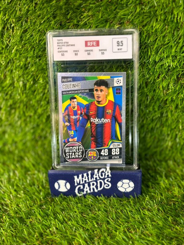 Philippe Coutinho - Topps Match Attax - World Stars - RFE 9.5 - Imagen 3