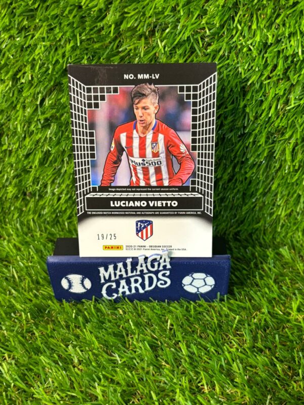 Luciano Vietto - Panini Obsidian Soccer 20-21 - Patch Autograph /25 - Imagen 4