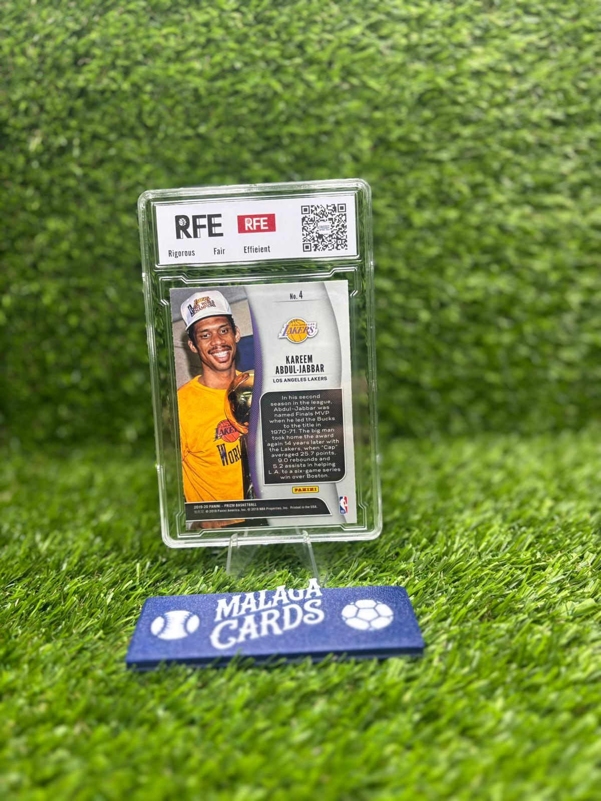 Kareem Abdul-Jabbar – Panini Prizm 2019-20 – NBA Finalists – Gradeada RFE 9.0 - Imagen 4