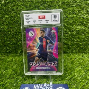 Bradley Barcola – Topps Chrome UCC 2024 (Versión Japonesa) – Wonderkids – Rookie – Gradeada RFE 9.0
