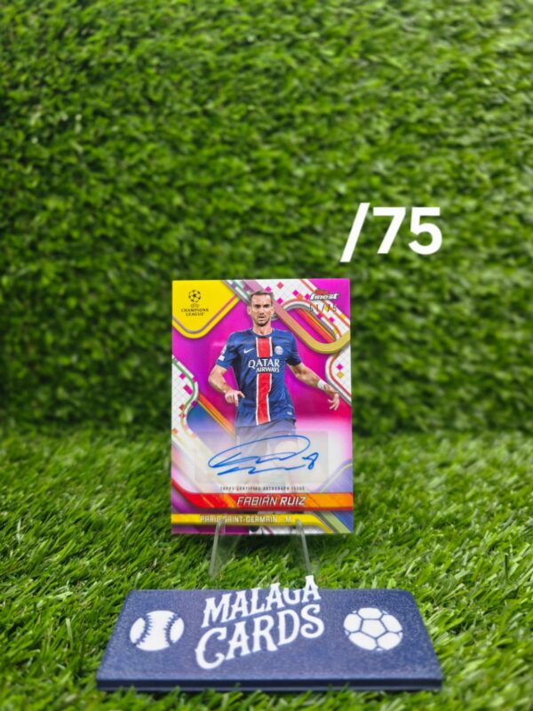 Fabián Ruiz - Topps Finest UEFA 2024-25 - Autógrafo /75