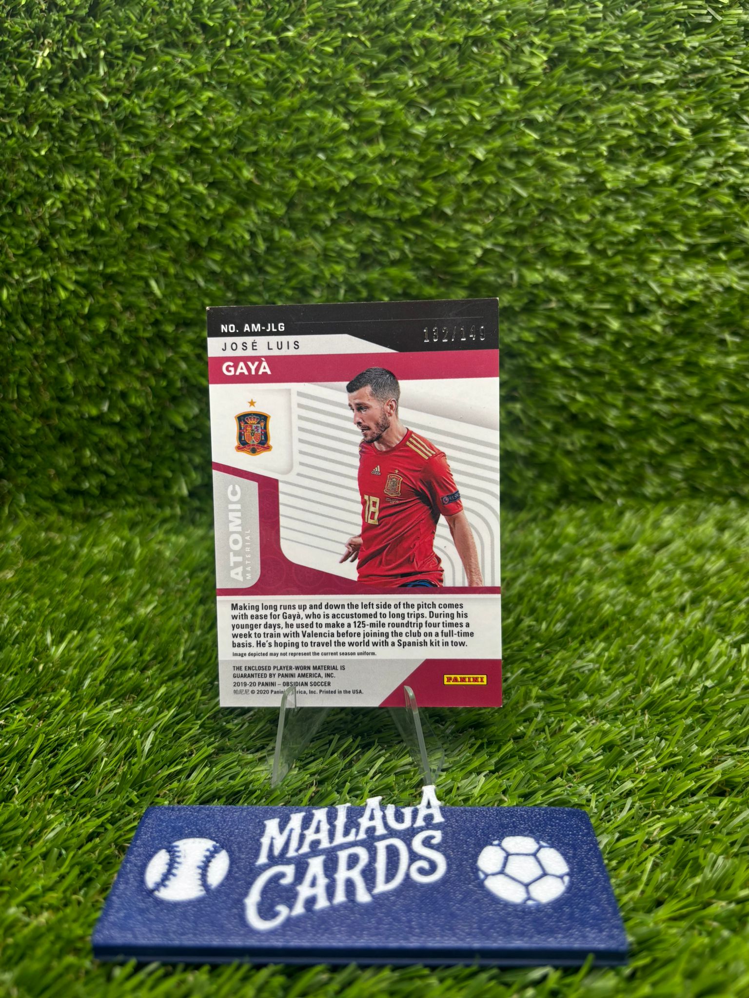 José Luis Gayà - Panini Obsidian 2019-20 - Atomic Materials Patch /149 - Imagen 2