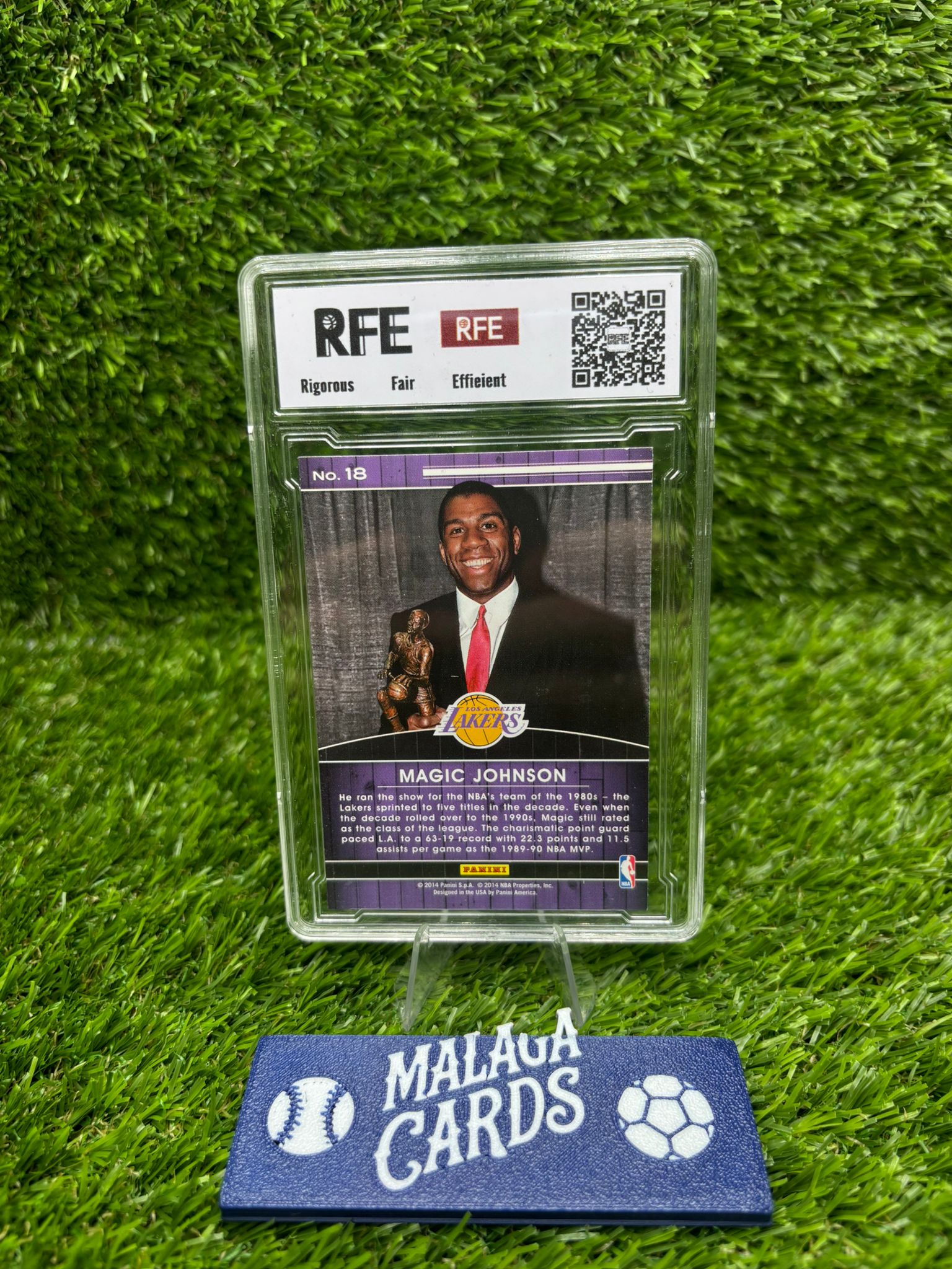 Magic Johnson - Panini NBA 2014-15 - High Honors NBA MVP - Gradeada RFE 9.0 - Imagen 2