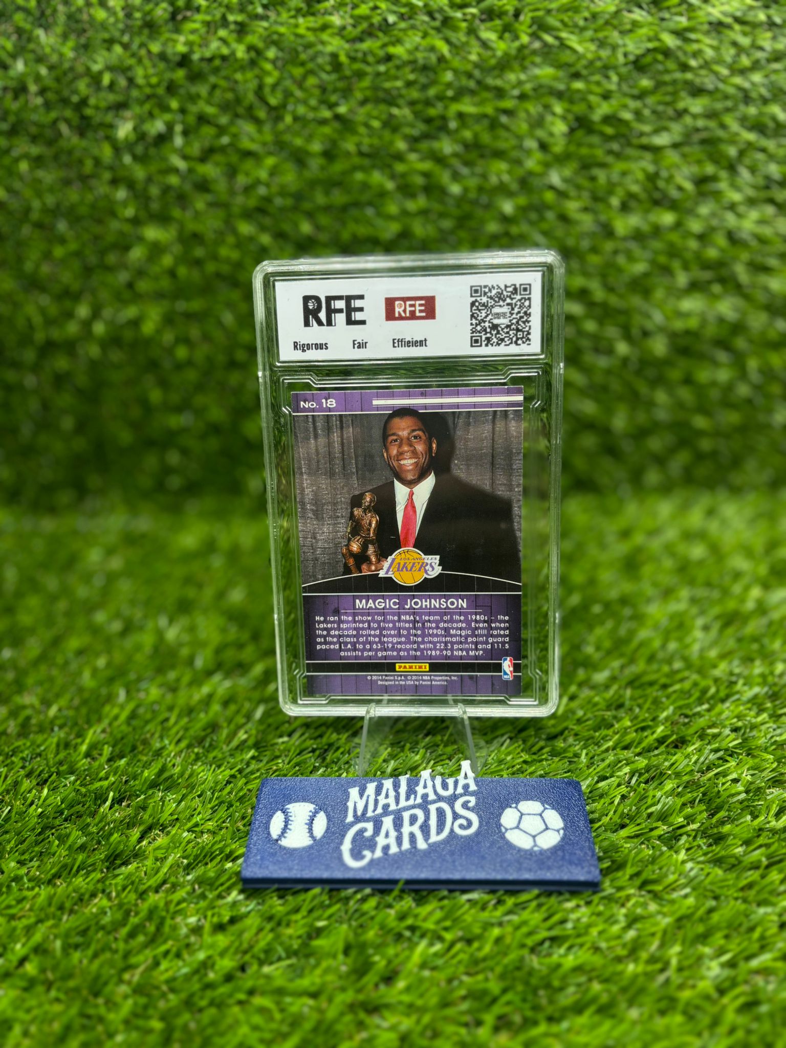 Magic Johnson - Panini NBA 2014-15 - High Honors NBA MVP - Gradeada RFE 9.0 - Imagen 4