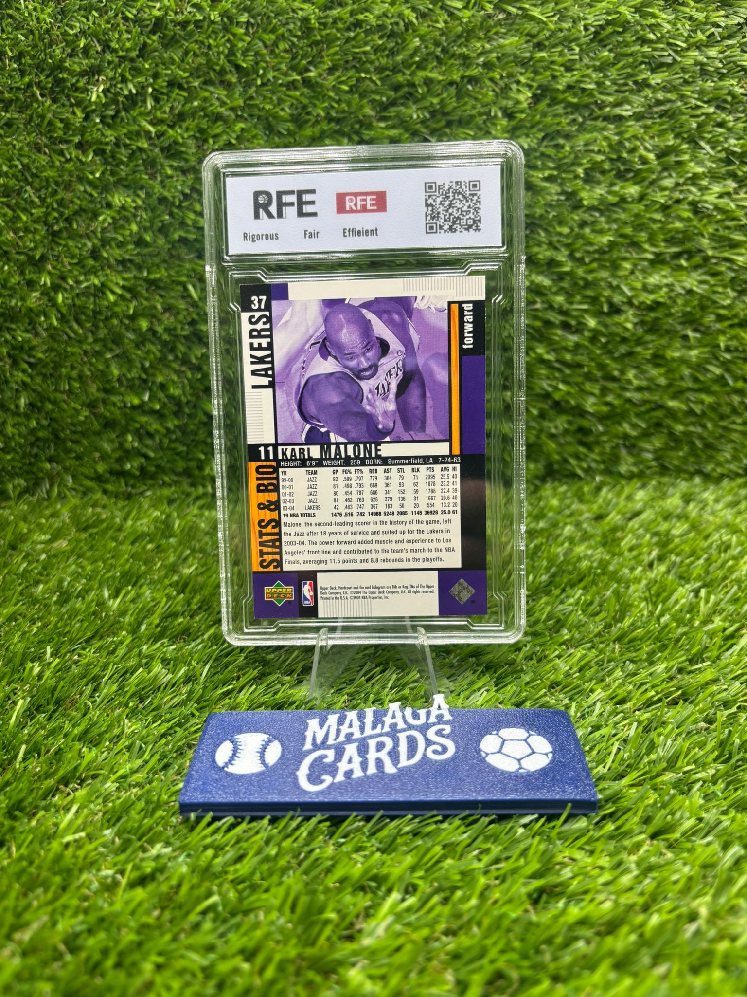 Karl Malone - Upper Deck Hardcourt 2003-04 - (Gradeada RFE 9.0) - Imagen 4