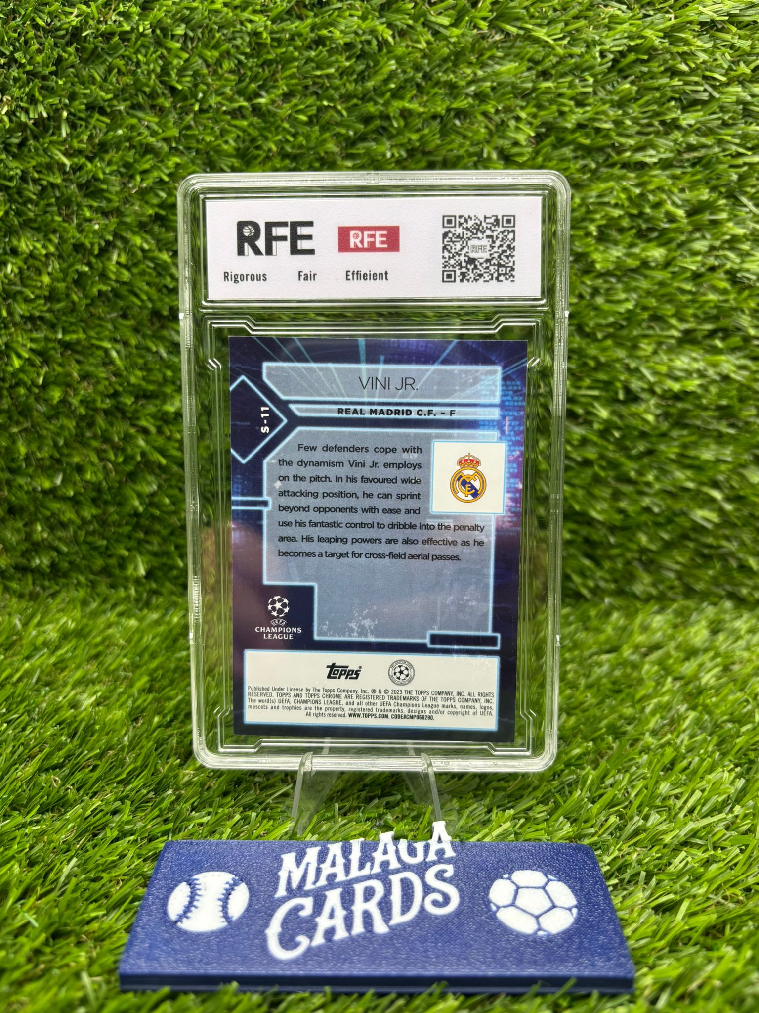 Vinícius Jr - Topps Chrome 2022-23 - Gradeada RFE 9.5 - Imagen 2