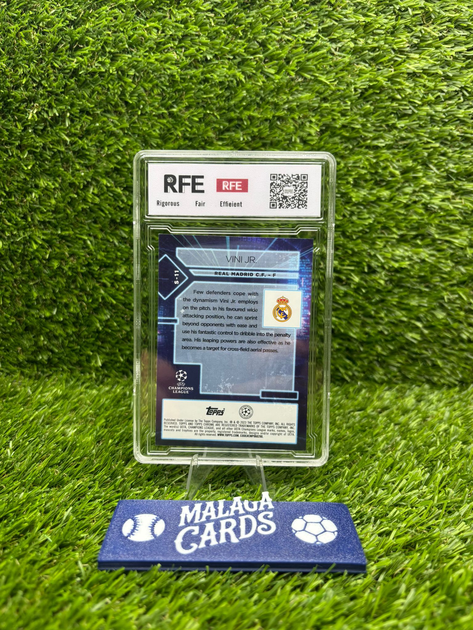 Vinícius Jr - Topps Chrome 2022-23 - Gradeada RFE 9.5 - Imagen 4