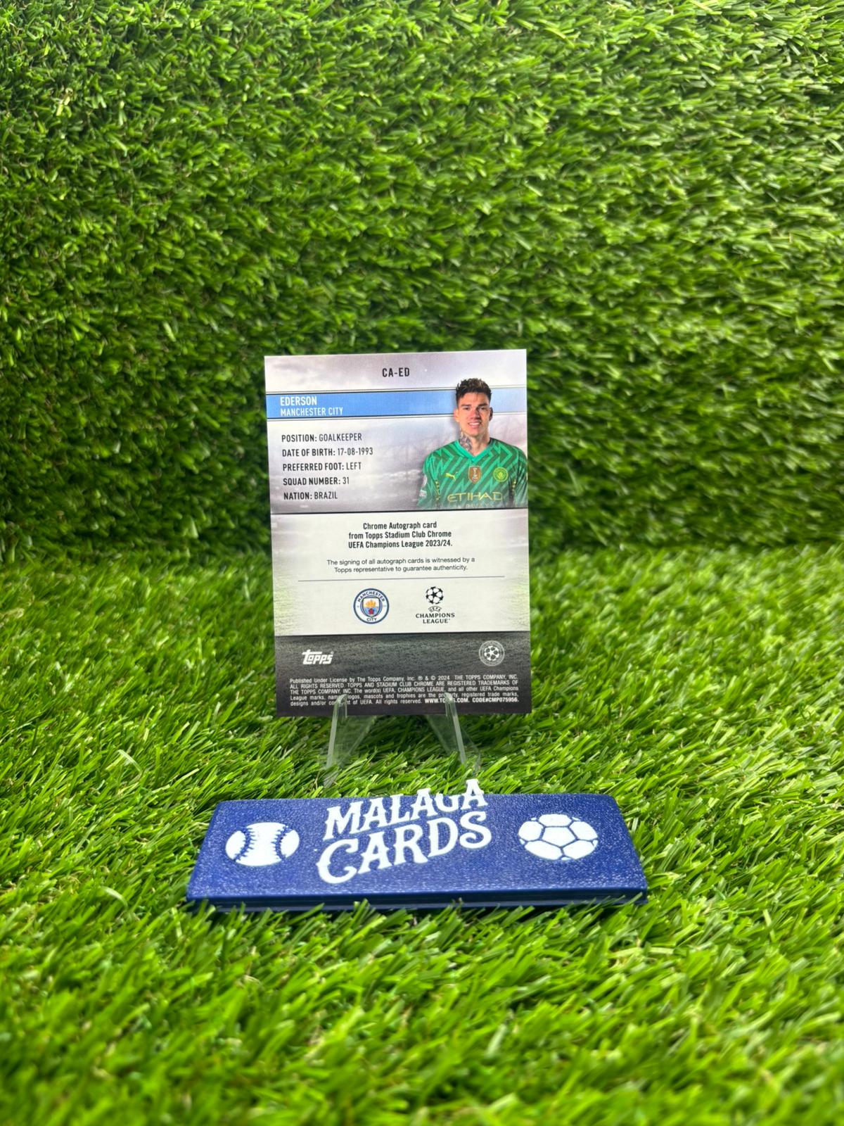 Ederson - Topps Stadium Chrome 2023-24 - Autograph - Imagen 2