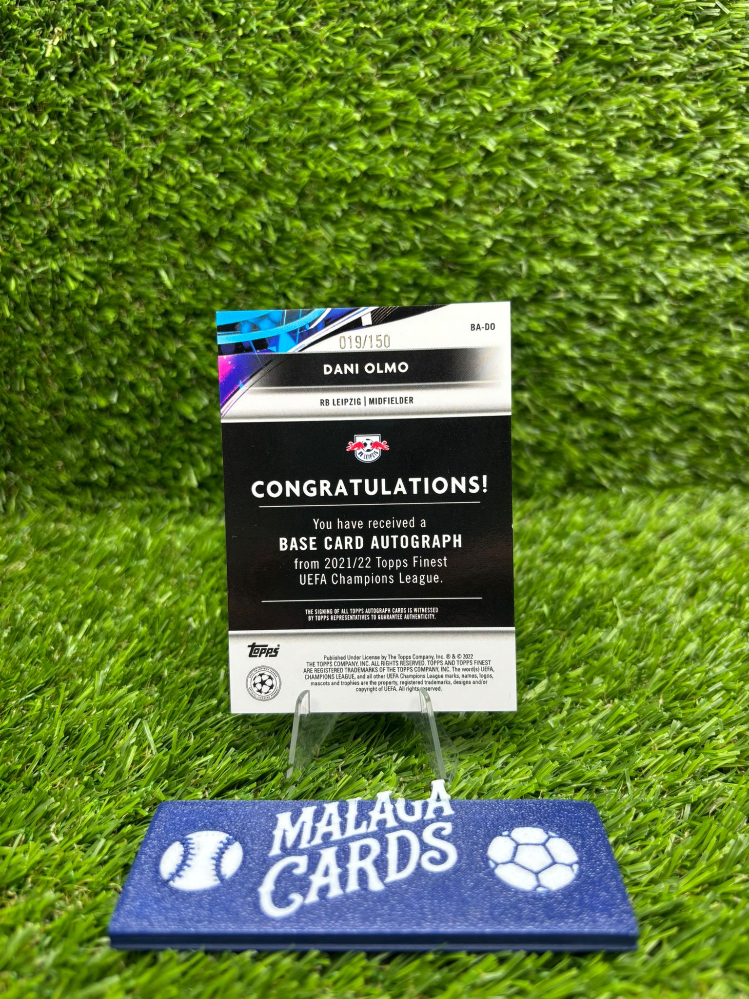 Dani Olmo - Topps Finest 2021-22 - Autograph /150 - Imagen 2