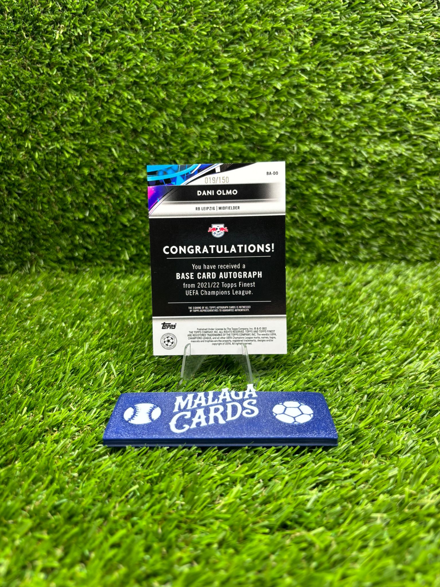 Dani Olmo - Topps Finest 2021-22 - Autograph /150 - Imagen 4