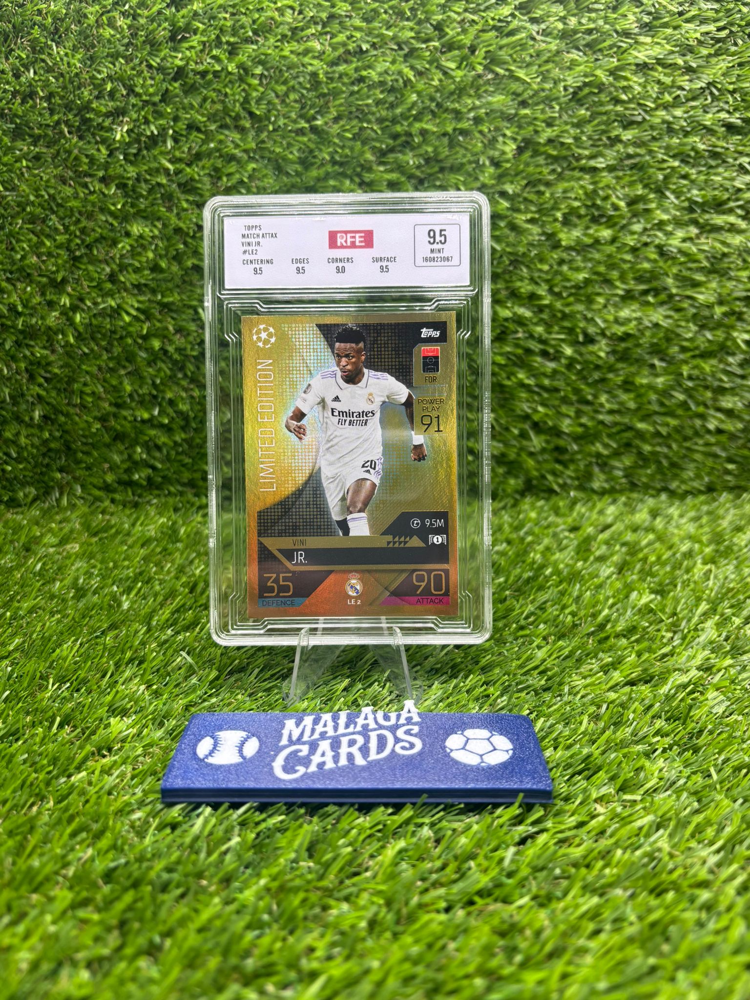 Vinícius Jr. - Topps Match Attax 2023 - Limited Edition (Grade RFE 9.5) - Imagen 3