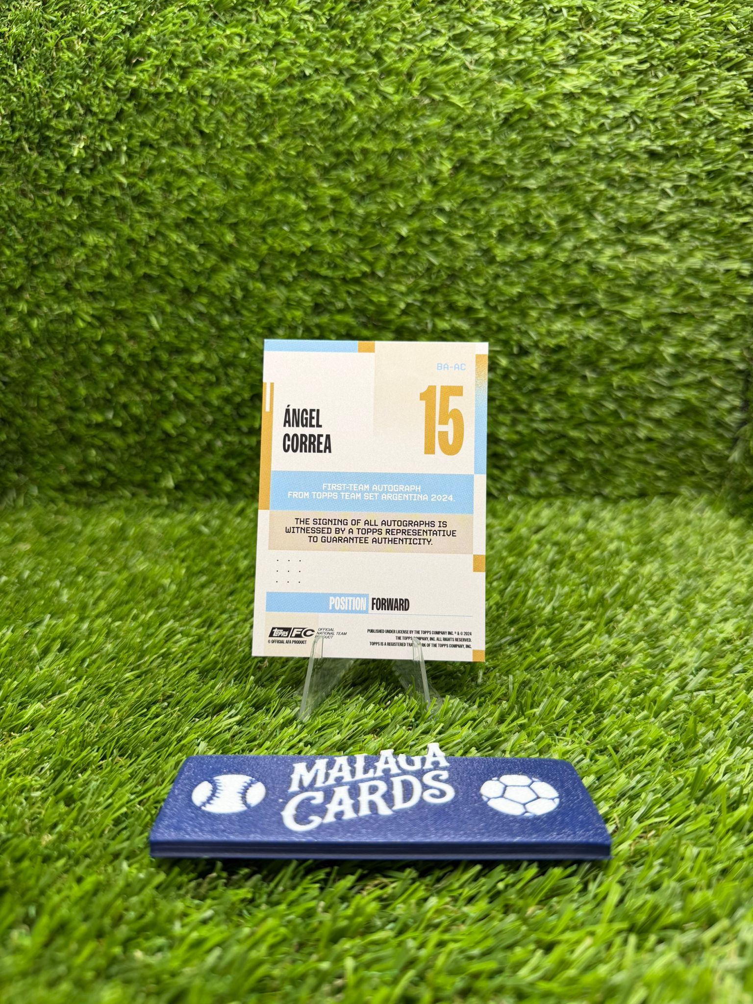 Topps Team Set Argentina 2024 – Ángel Correa Auto /250 - Imagen 4