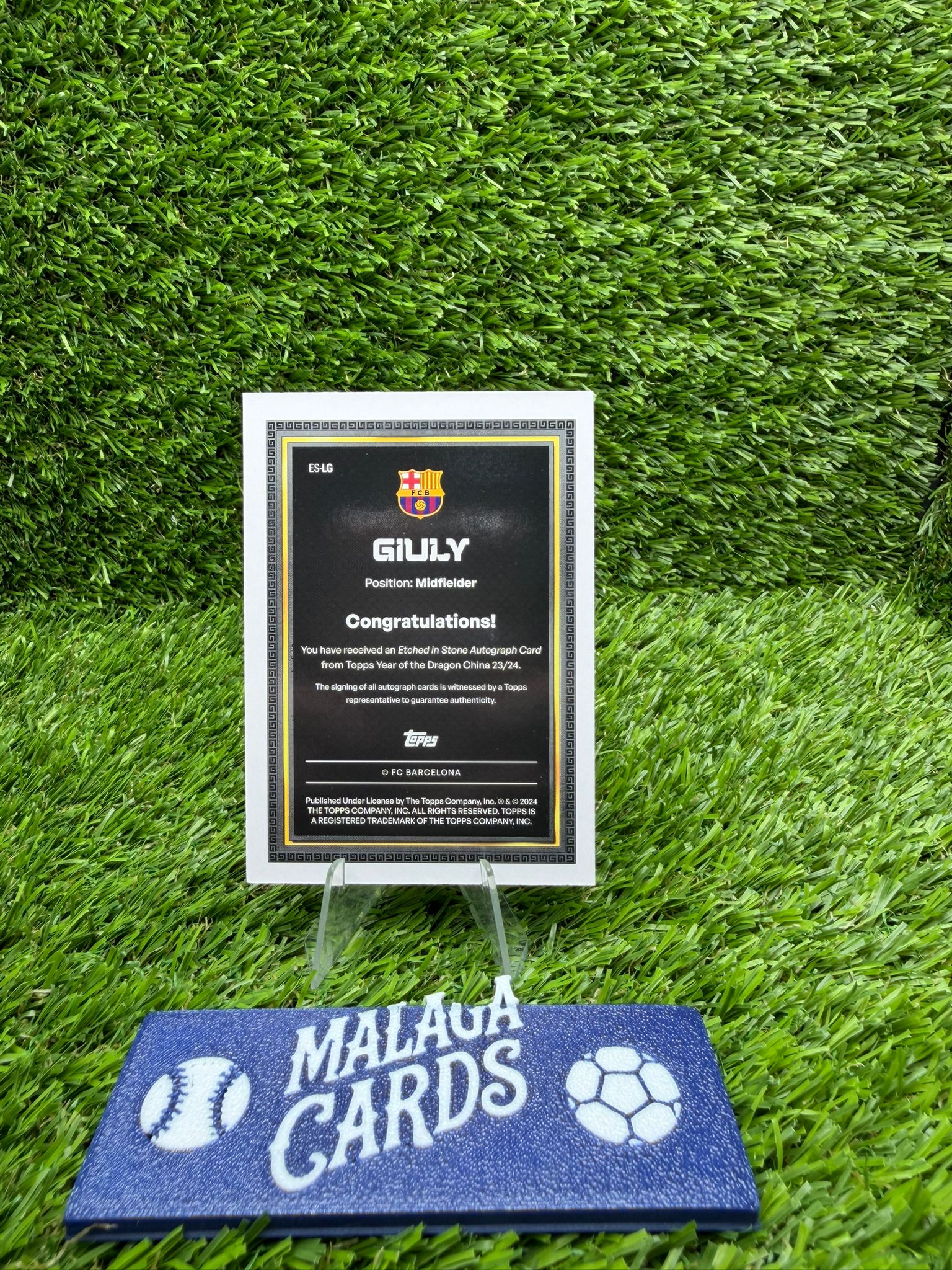 Giuly – Topps Año del Dragón FC Barcelona 23-24 – Autógrafo - Imagen 2